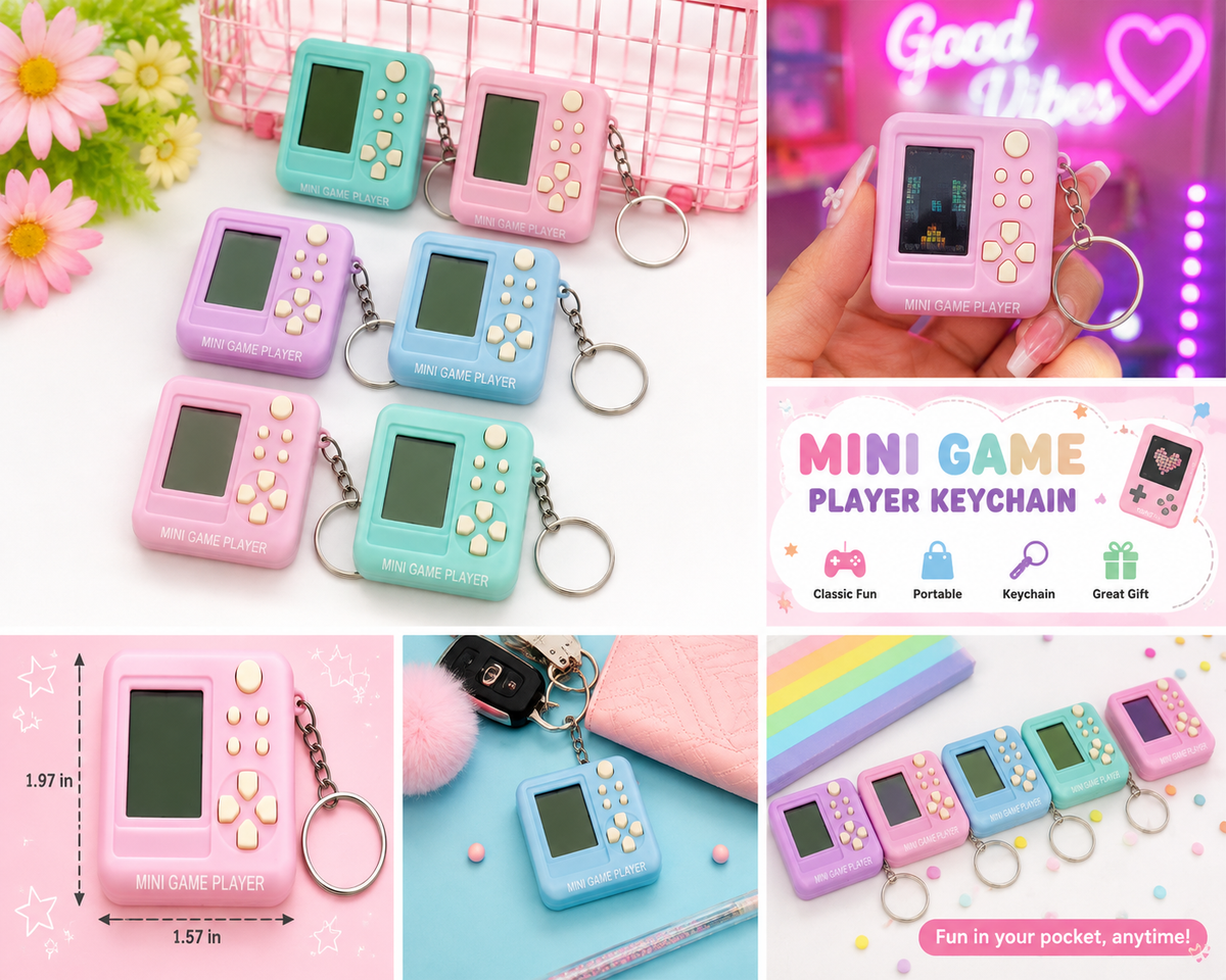 Colorful keychains at Surprised Store