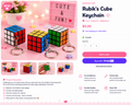 Colorful cube puzzle keychains