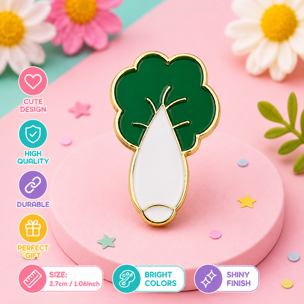 Broccoli enamel pin