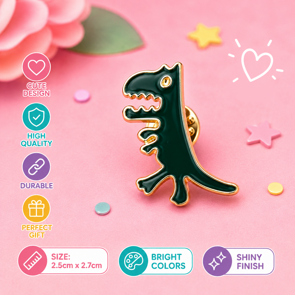 Dinosaur enamel pin