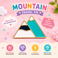 Mountain enamel pin