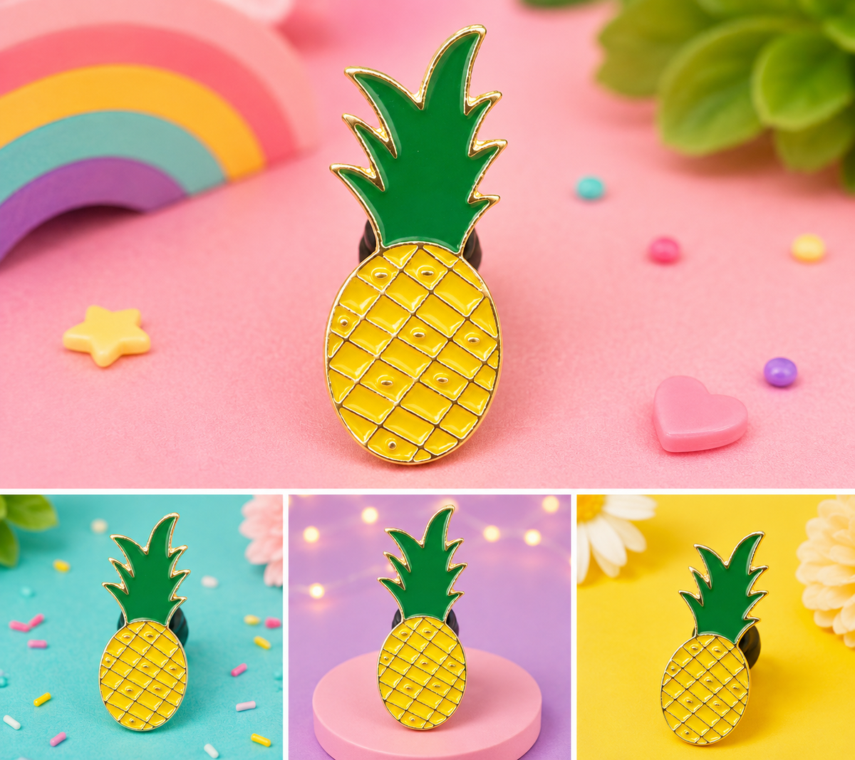 Pineapple enamel pin