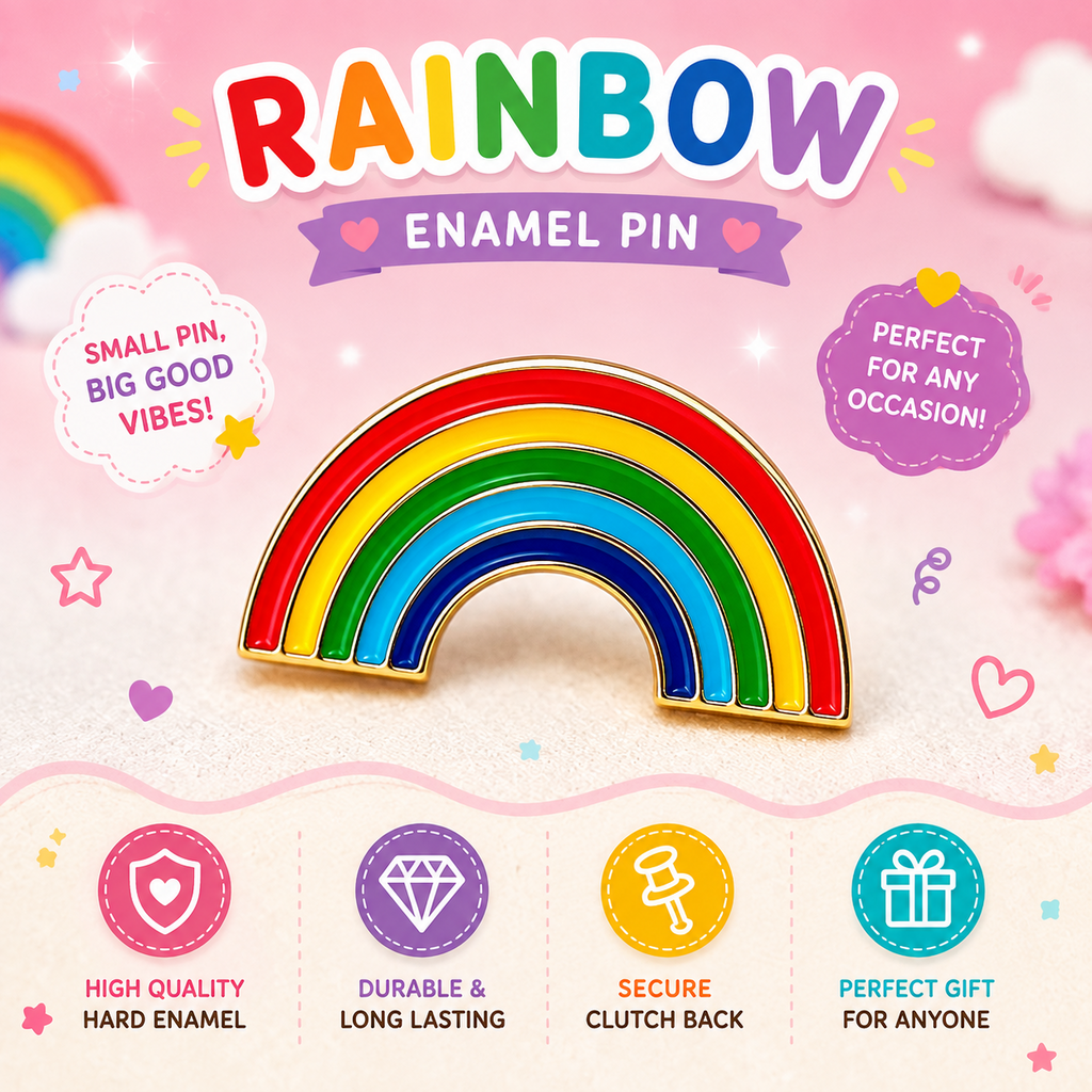 Rainbow enamel pin