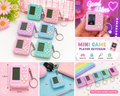 Pastel Mini Game Player keychains in assorted colors