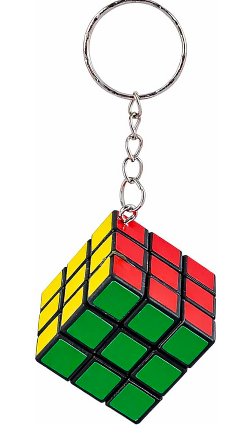 Colorful Cube Puzzle Keychain