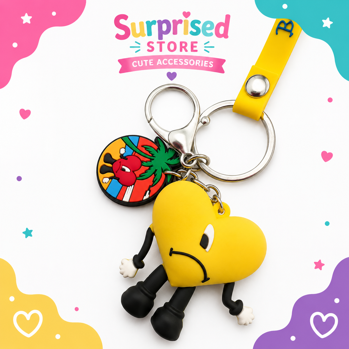Pink Heart Keychain