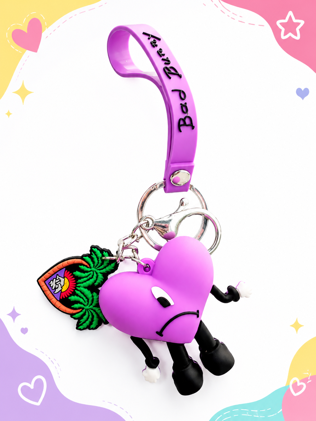Pink Heart Keychain